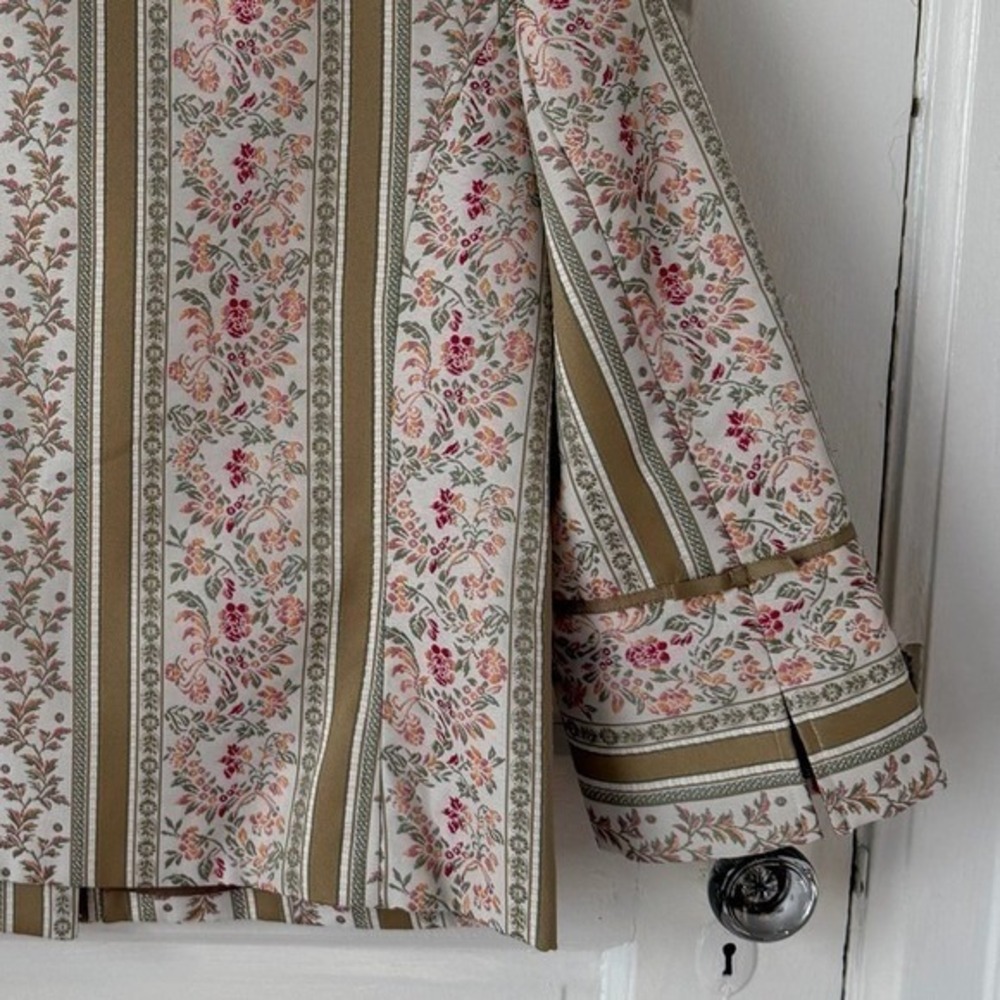Marsh Landing Floral Embroidered Blazer Jacket Baroque Pink Neutrals Feminine M - Picture 8 of 13